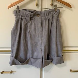 Aritzia plaid trouser-shorts